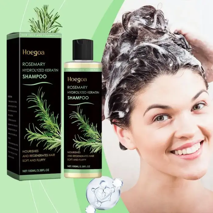 Shampoo au romarin apaisant pour le cuir chevelu, antipelliculaire, rafraîchissant, réparateur des p