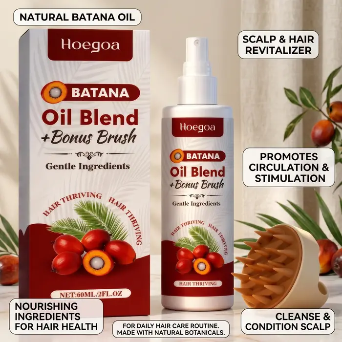 Spray capillaire botanique avec brosse massante anti-frisottis, réduit la casse et nourrit le cuir c