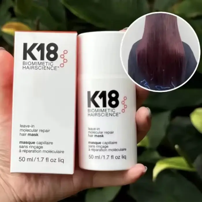 Masque capillaire réparateur moléculaire sans rinçage K18 50ml 150ml – Traitement profond à la kératine pour des