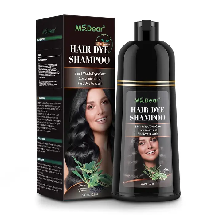 Shampoing instantané à teinture noire