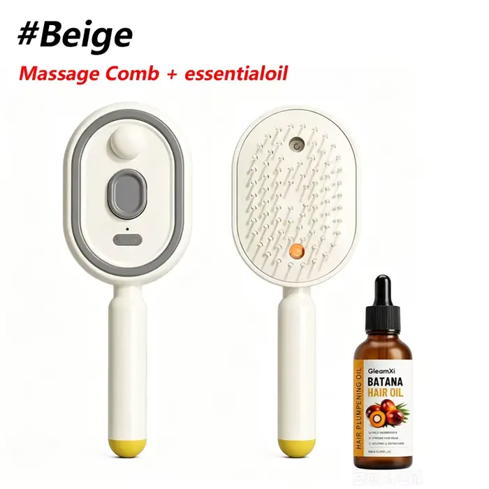 Brosse à cheveux électrique à pulvérisation et massage, brosse à cheveux électrique à vapeur et mass