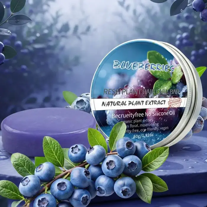 Savon Solide Capillaire Naturel à Base de Plantes Myrtille – Soin Essentiel pour Cheveux Fortifiants