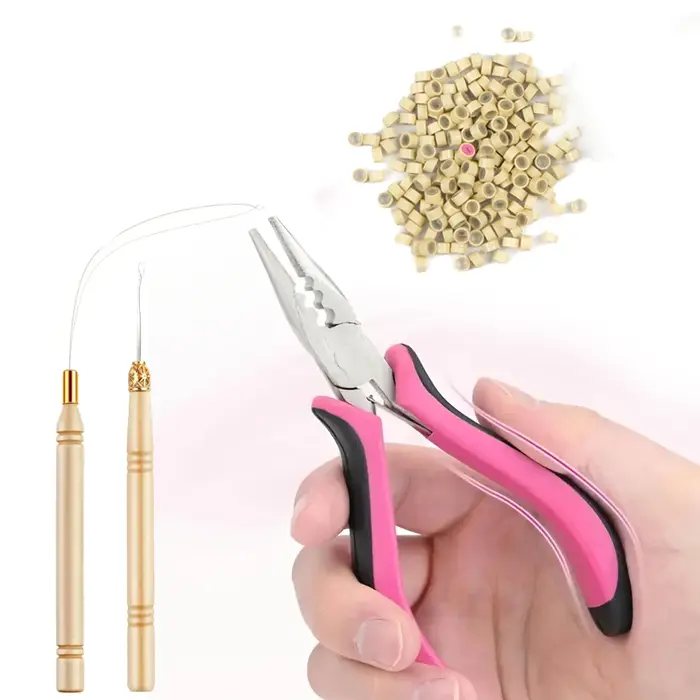 Anneaux d'extensions de cheveux 100 pièces