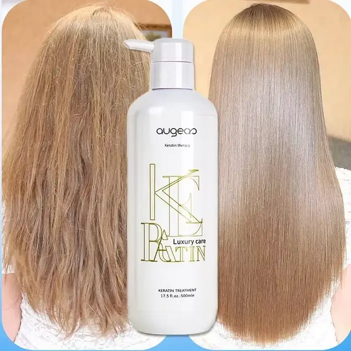 Traitement lissant à la kératine pour cheveux bouclés et crépus, 500ml, vente en gros, produits prof