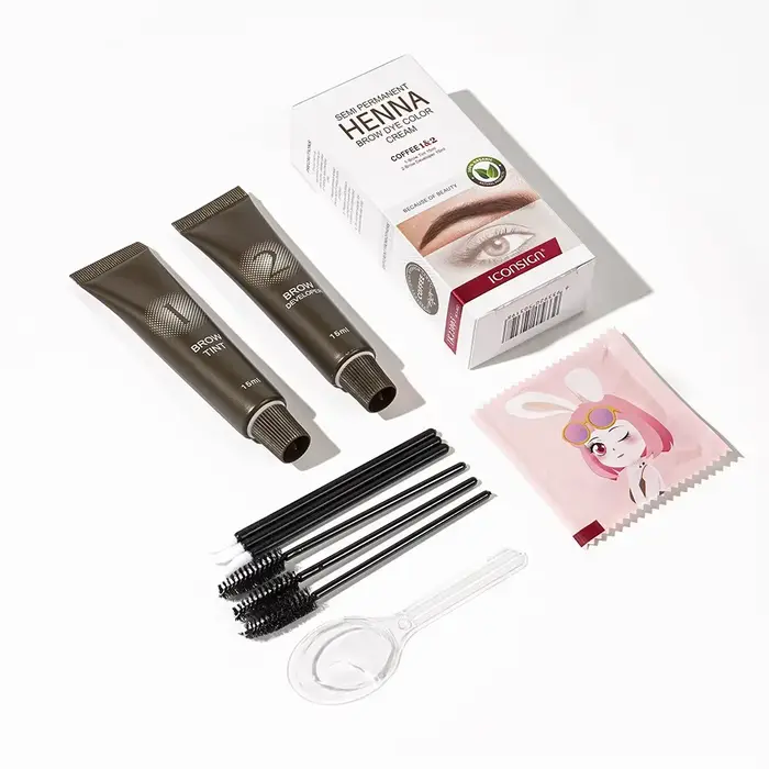 Teinture professionnelle pour cils au henné à séchage rapide