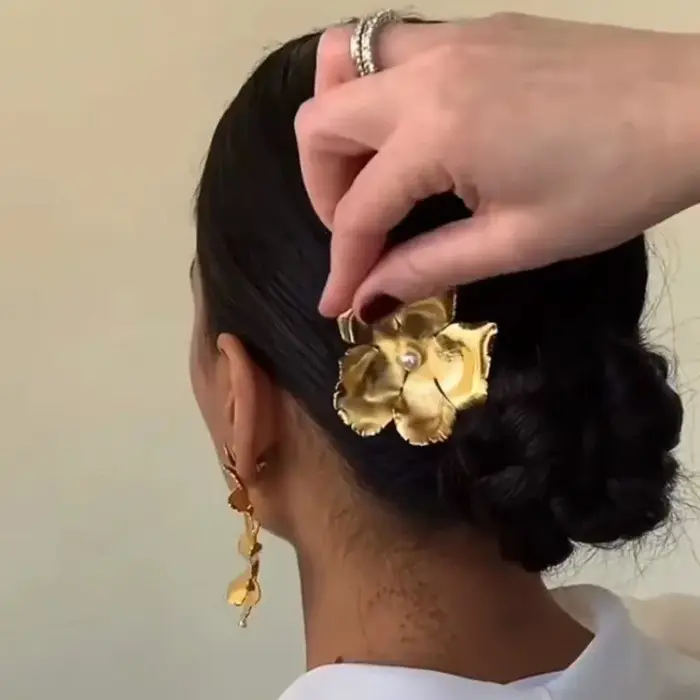 Peigne à cheveux de luxe en perles de Style français