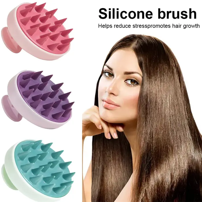 Brosse à shampoing en Silicone