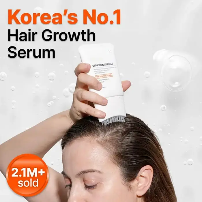 Ampoule Grow:Turn 100 ml avec brosse pour le cuir chevelu