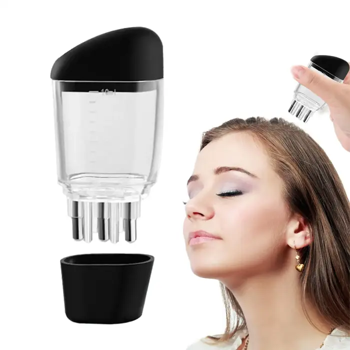 Applicateur d'huile capillaire, solution de repousse et de coiffage des cheveux, peigne de massage relaxant pour le cuir chevelu, distributeurs d'huile capillaire portables