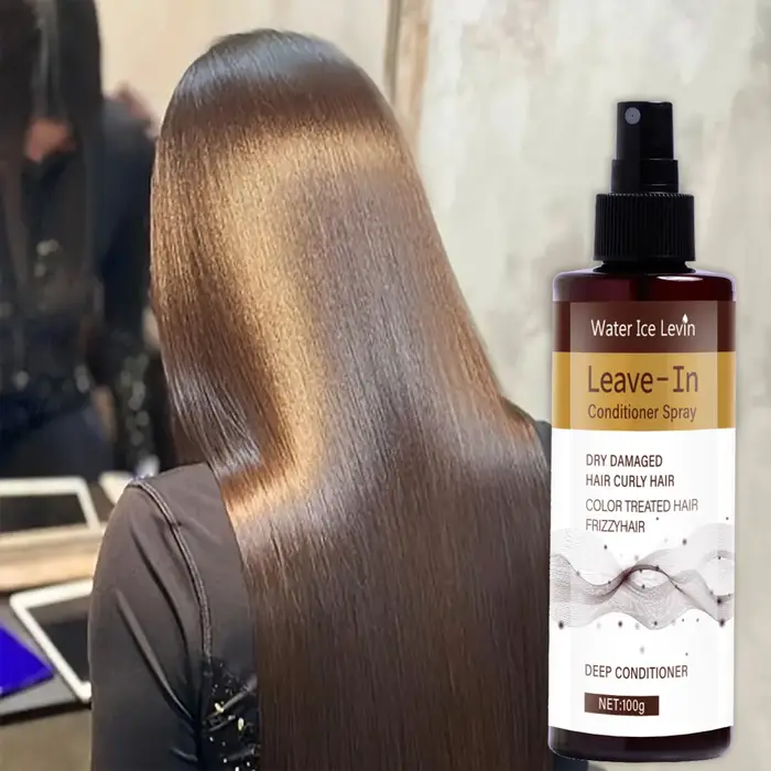 Spray Après-Shampoing Kératine & Huile d'Argan - Hydratation Intensive Cheveux Bouclés/Colorés - Anti-Frisottis & Brillance