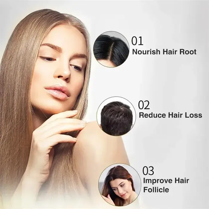 Huile essentielle de cheveux à croissance rapide et efficace