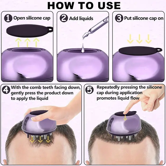 Applicateur d'huile capillaire pour cuir chevelu