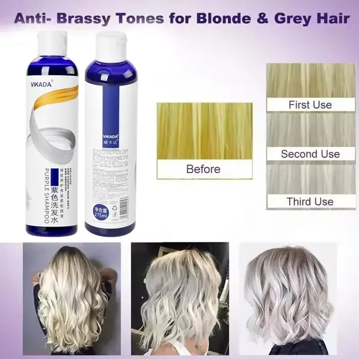Shampoing de teinture capillaire fixateur de couleur pour couvrir les cheveux gris