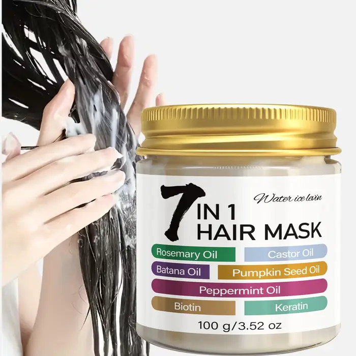 Masque Capillaire à l'Huile de Romarin et Huile de Ricin