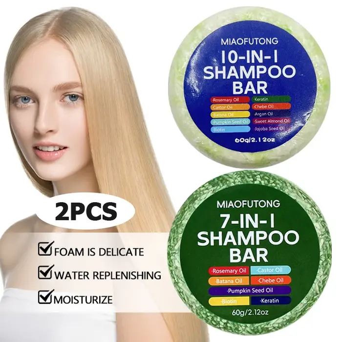 Lot de 2 savons shampoings multi-usages