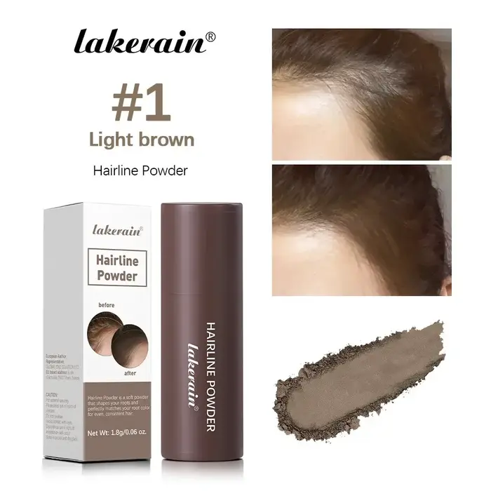 Poudre de ligne de cheveux noire et brune, bâton de Contour de teinture capillaire imperméable, diss