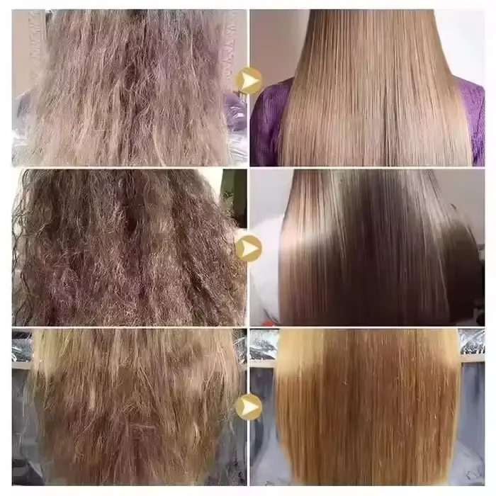 Masque capillaire réparateur à la kératine magique en 5 secondes pour cheveux abîmés et crépus