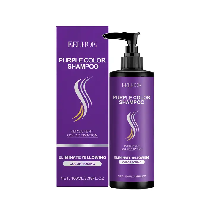 Shampoing couleur violette, nourrit, protège la couleur des cheveux, élimine les tons jaunes, lisse 