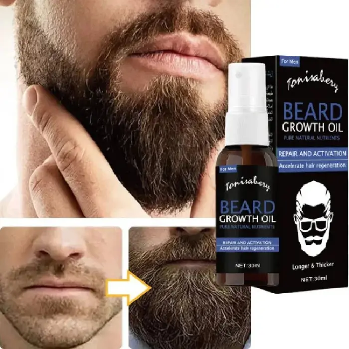 Sérum en spray pour la croissance de la barbe