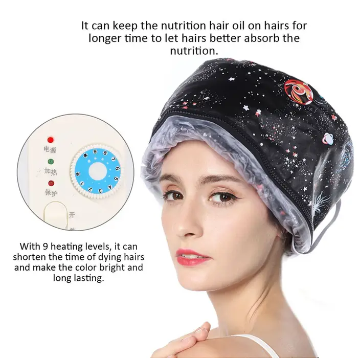Chapeau de soin des cheveux chauffant électrique