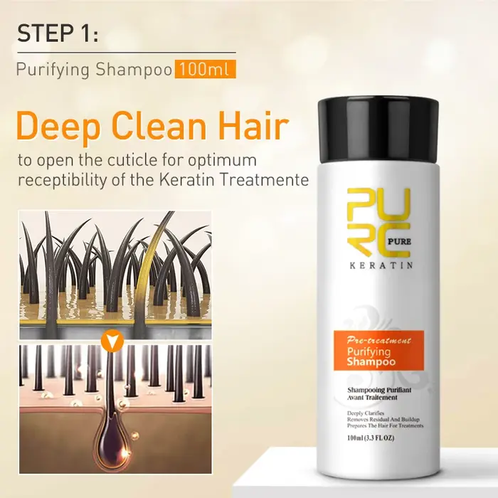 PURC – ensemble de shampooing à la kératine brésilienne, 1000ML, 0%, 5%, 8%, 12%, lissage, réparatio
