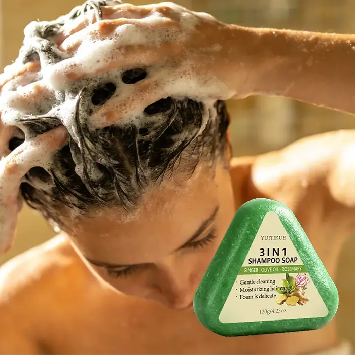 Savon Shampooing Solide 3-en-1 au Gingembre Yuitikue