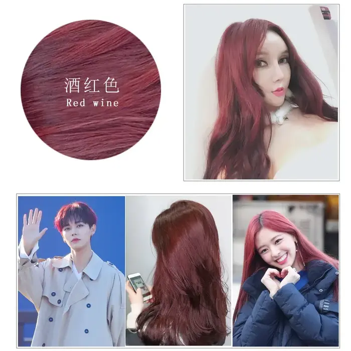Shampoing naturel doux brillant brun doré teinture de cheveux vin rouge violet shampoing de couleur 