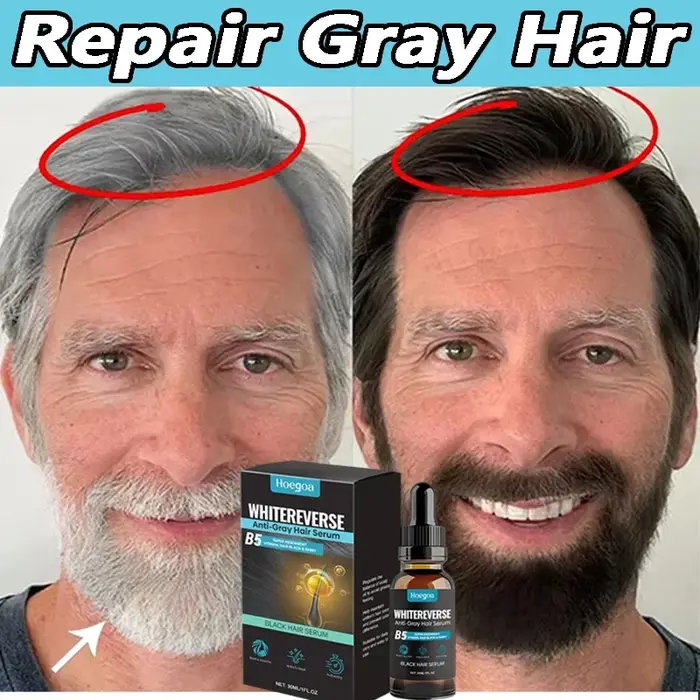 Sérum de traitement pour cheveux gris et blancs