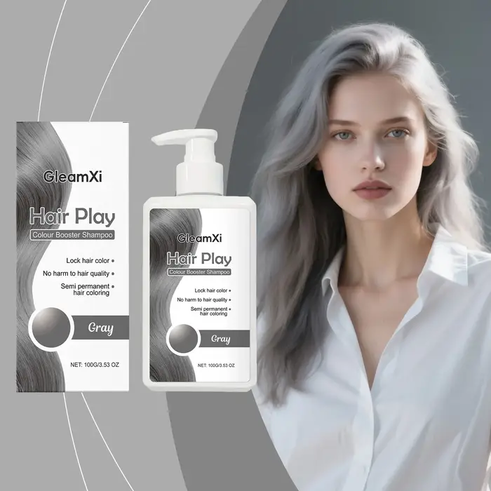 Shampoo pour cheveux gris - Fixation de la couleur