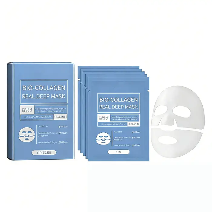 Masque de nuit hydratant en profondeur, absorbant, bio-collagène, anti-âge, raffermissant, nourrissant, éclaircissant, soin de la peau, 4/5 pièces