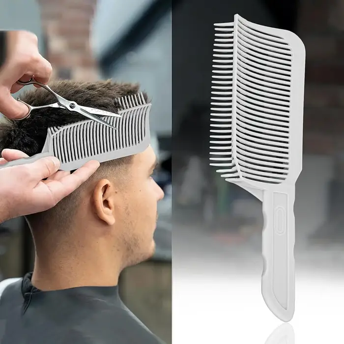 Kit de peignes à cheveux pour barbier, 1/2/3 pièces, coupe de cheveux à dessus plat, peigne décoloré