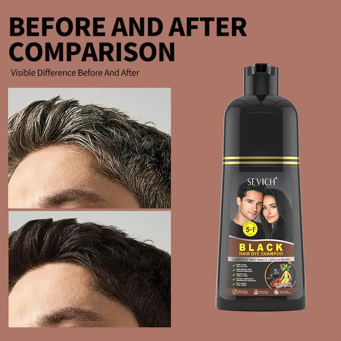 Shampoing de coloration instantanée 5 en 1