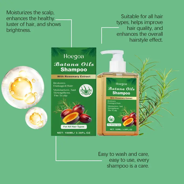 Shampoing à l'huile de Batana et au romarin