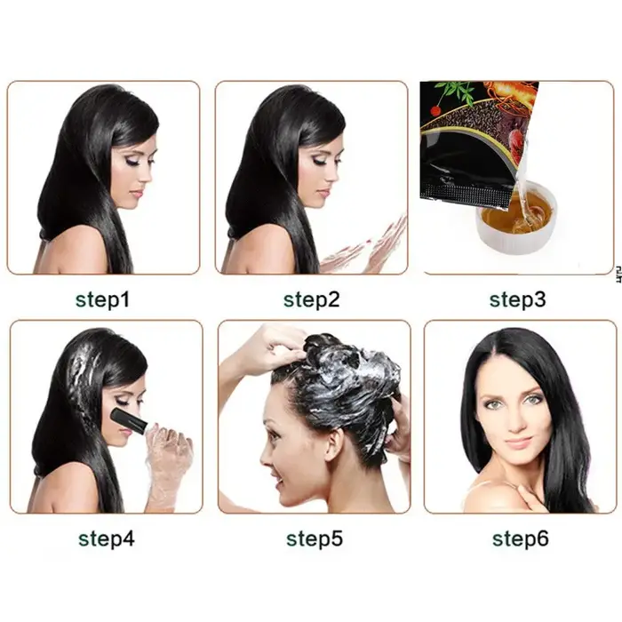 Cheveux blancs en couleur noire