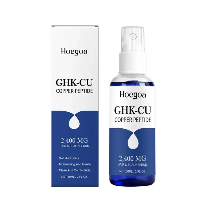 Sérum capillaire Hoegoa Ghk-cu au peptide de cuivre pour réparer les pointes sèches et abîmées, répa