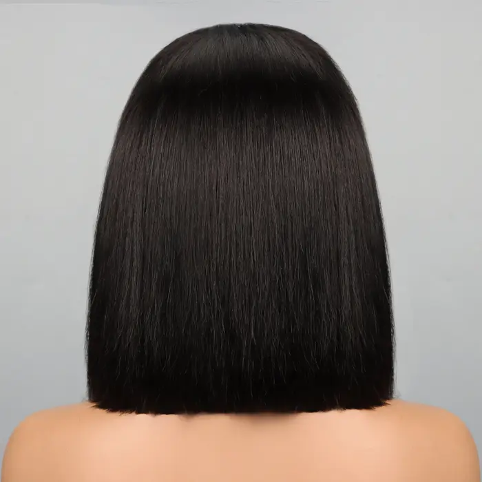 27 # Blonde courte Bob perruque cheveux humains 210% droite 13x4 dentelle avant perruque cheveux h