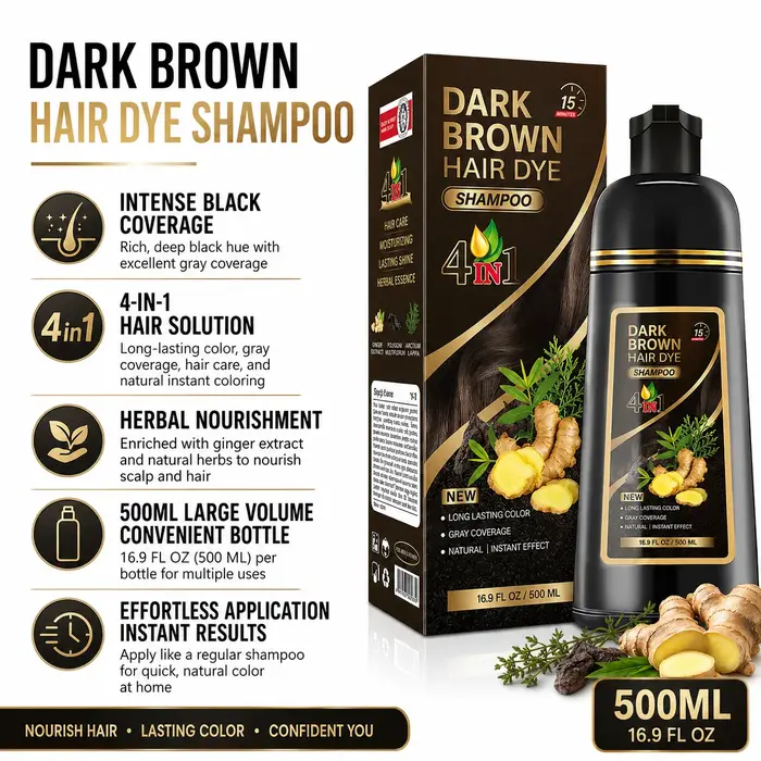 Shampoo colorant pour cheveux noirs