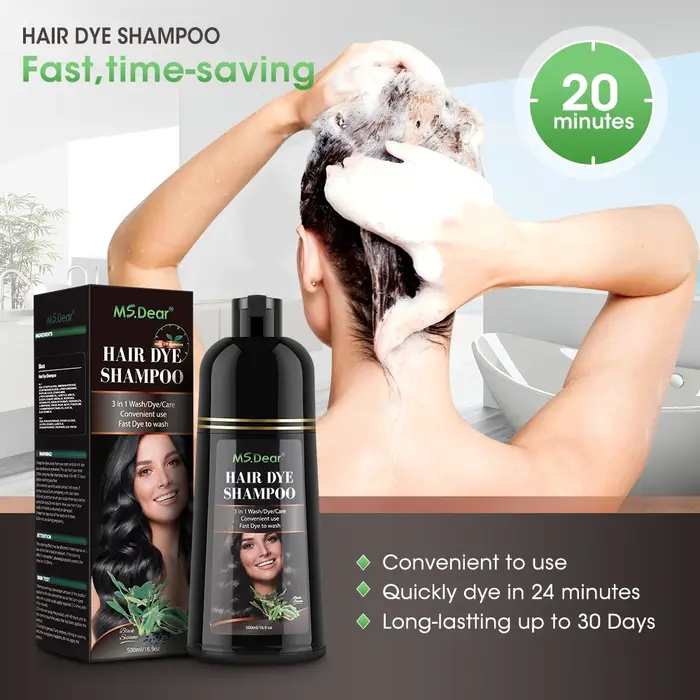 Shampoing de coloration instantanée 3 en 1