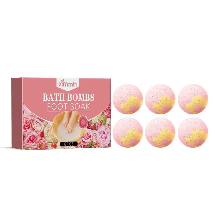 Boule de bain de pieds Rose/gingembre, prévient la sécheresse, les fissures, le pelage du talon, hyd
