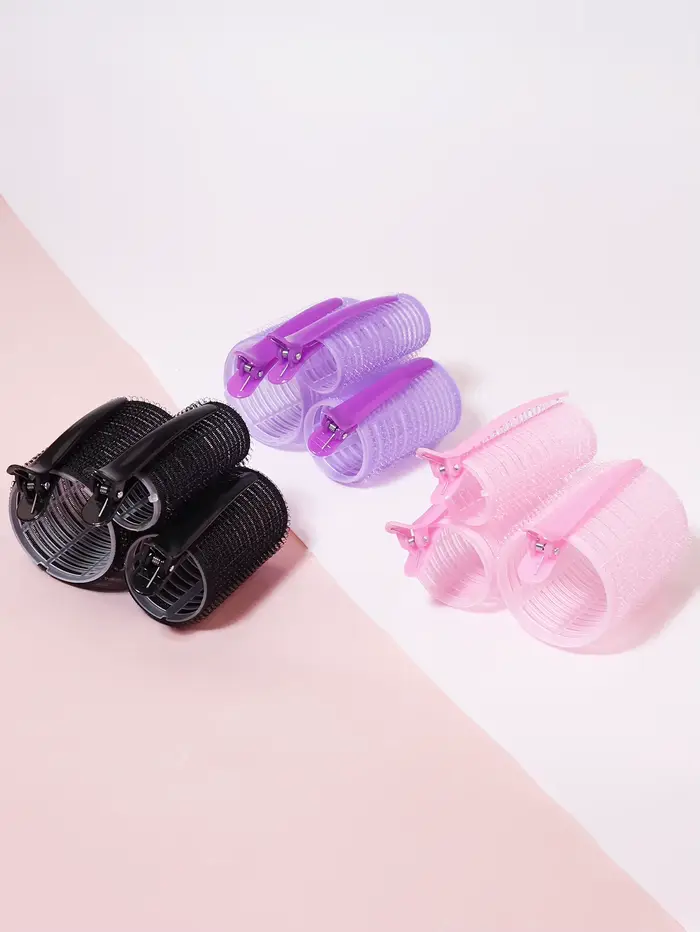 6 pièces/ensemble de tubes moelleux de cheveux bouclés non chauffés DYI tubes de cheveux bouclés pou