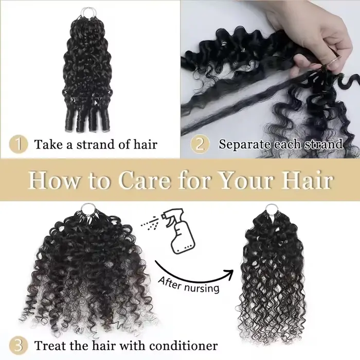 Extensions de cheveux humains bouclés birmanes au crochet, pré-séparées, 30 pouces, pour femmes