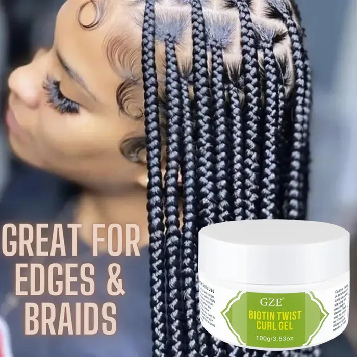 GZE Biotin Twist Curl Gel Cresissance des cheveux - Gel coiffant hydratant avec biotine