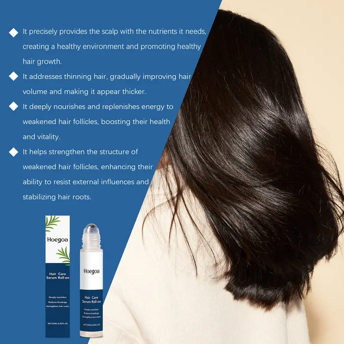 Sérum Capillaire Croissance au Romarin en Roll-On – Traitement du Cuir Chevelu Anti-Chute et Épaississant – Nourrit et Renforce les Racines des Cheveux