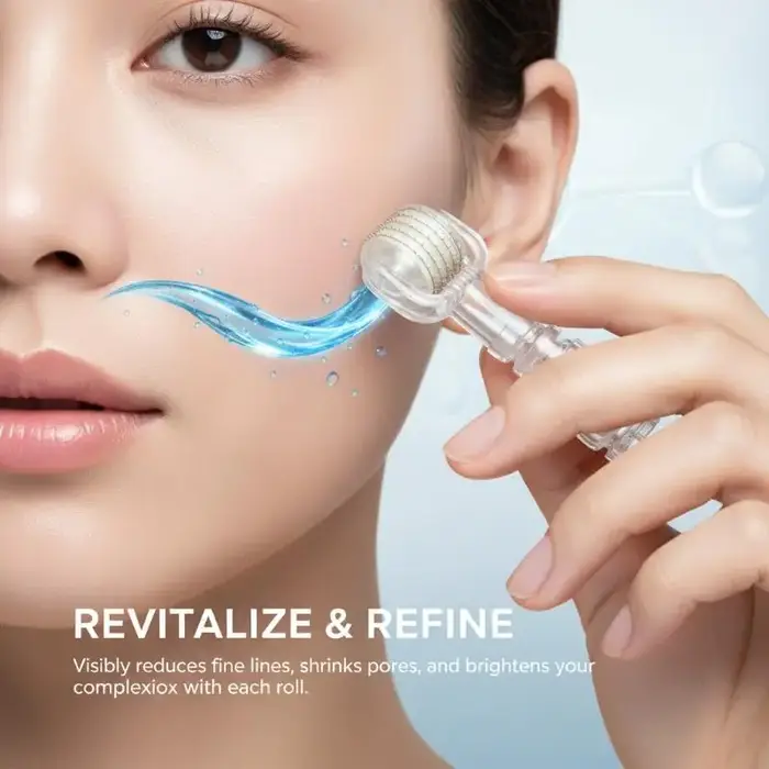 Rouleau à micro-aiguilles 0,25 mm pour l'application de sérum capillaire, améliore l'absorption des 