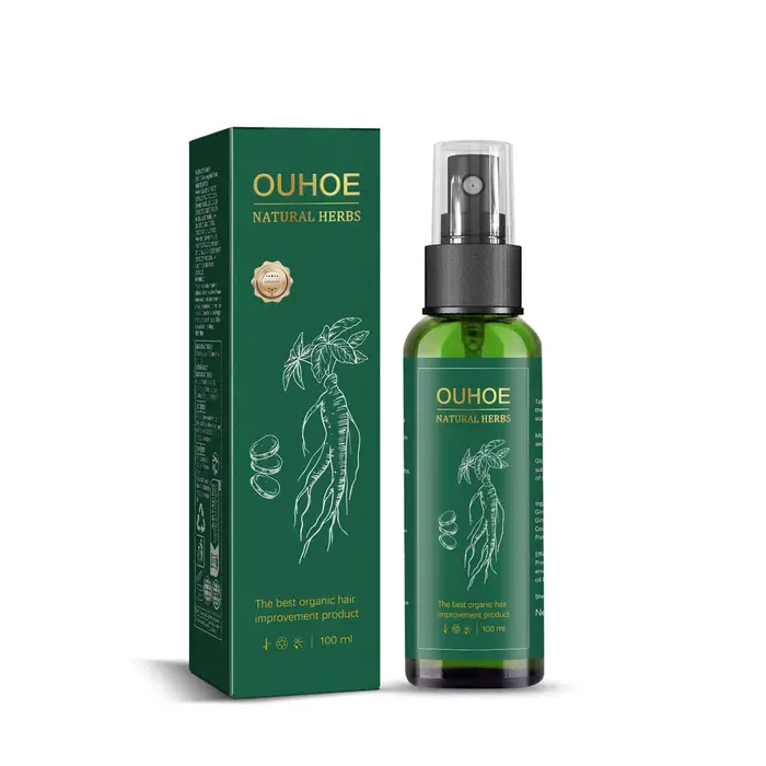 Ouhoe Ginseng sérum de croissance des cheveux 100ml nourrir le cuir chevelu formule bioactive favori