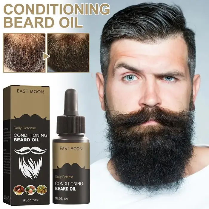 Huile de soin naturelle nourrissante pour la barbe pour homme