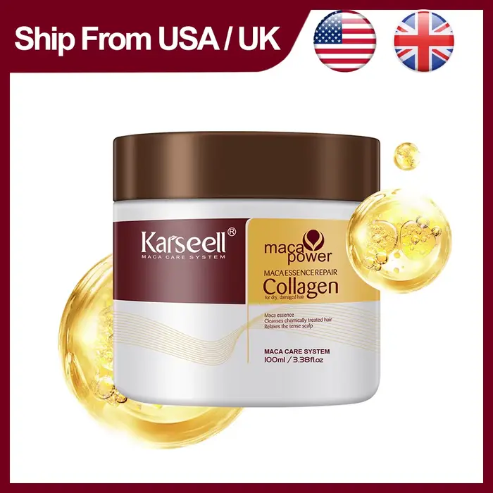 Karseell 100ML masque capillaire au collagène réparation profonde dommages huile d'argan traitement 