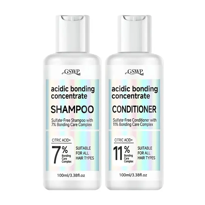 Ensemble shampoing et après-shampoing GSWP. Nettoie en douceur, hydrate en profondeur, offre des soi