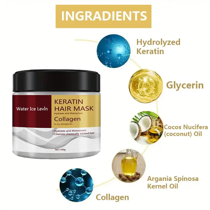 Masque capillaire au collagène et à la kératine