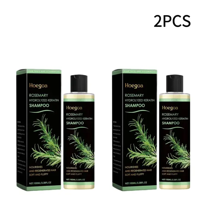 Shampooing à l'huile de romarin et à la menthe poivrée 3,38 fl.oz – Traitement antipelliculaire, régulateur de sébum, nettoyant et volumisant pour cuir chevelu irrité